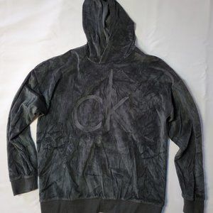 Calvin Klein black velvet hoodie